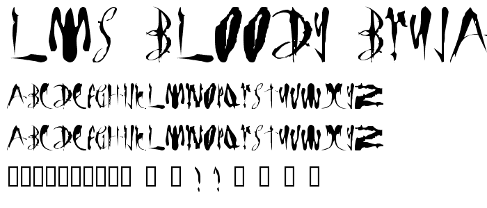 LMS Bloody Brujah font